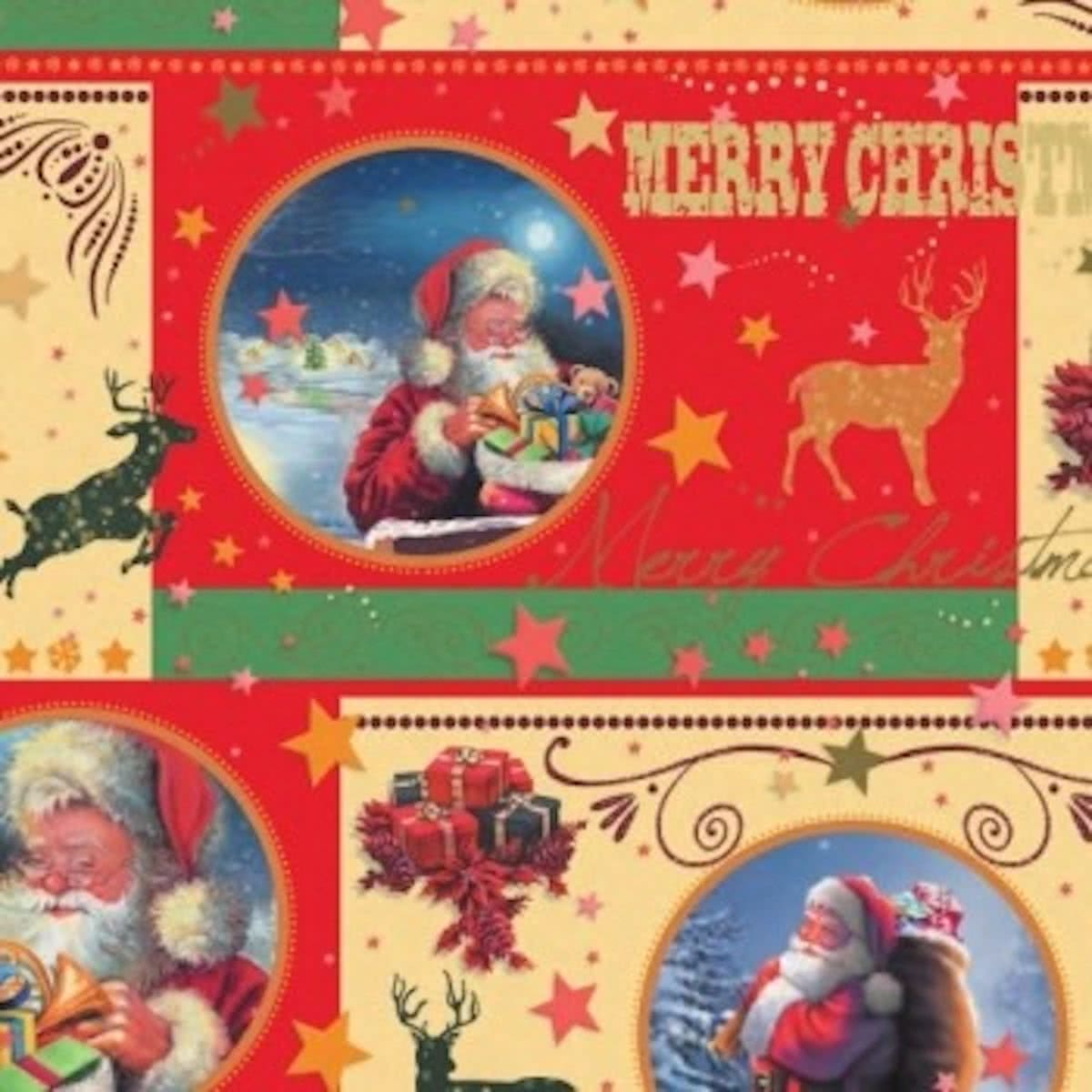 Cadeaupapier Kerst - print 28 - 30cm - 200m - 70gr | Winkelrol / Apparaatrol / Toonbankrol / Geschenkpapier / Kadopapier / Inpakpapier